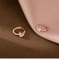 thumbnail image 2 of 925 Sterling Silver CZ Love Hoop Earrings for Women Teens Small Heart Huggie Earrings, 2 of 10