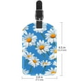 thumbnail image 6 of Square 2Pack PU Leather Daisy Cruise Luggage Tag with Privacy Cover and Name ID Tag for Travel Handbags Backpacks Luggage Tags, 6 of 6