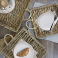 thumbnail image 2 of Northlight Set of 3 Square Natural Woven Water Hyacinth Serving Trays with Handles 16", 2 of 8