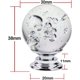 thumbnail image 4 of Tiradores de cristal transparente para cajones con manijas para puertas de gabinetes con forma de bola de burbujas, color blanco y beige, 4 of 5