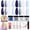Glitter Blue White, variant on Azurebeauty Dip Powder Nail Kit, No UV Light 12 Pcs Starter Set with Base Top Coat Activator - Amber Glitter & Nude Gold