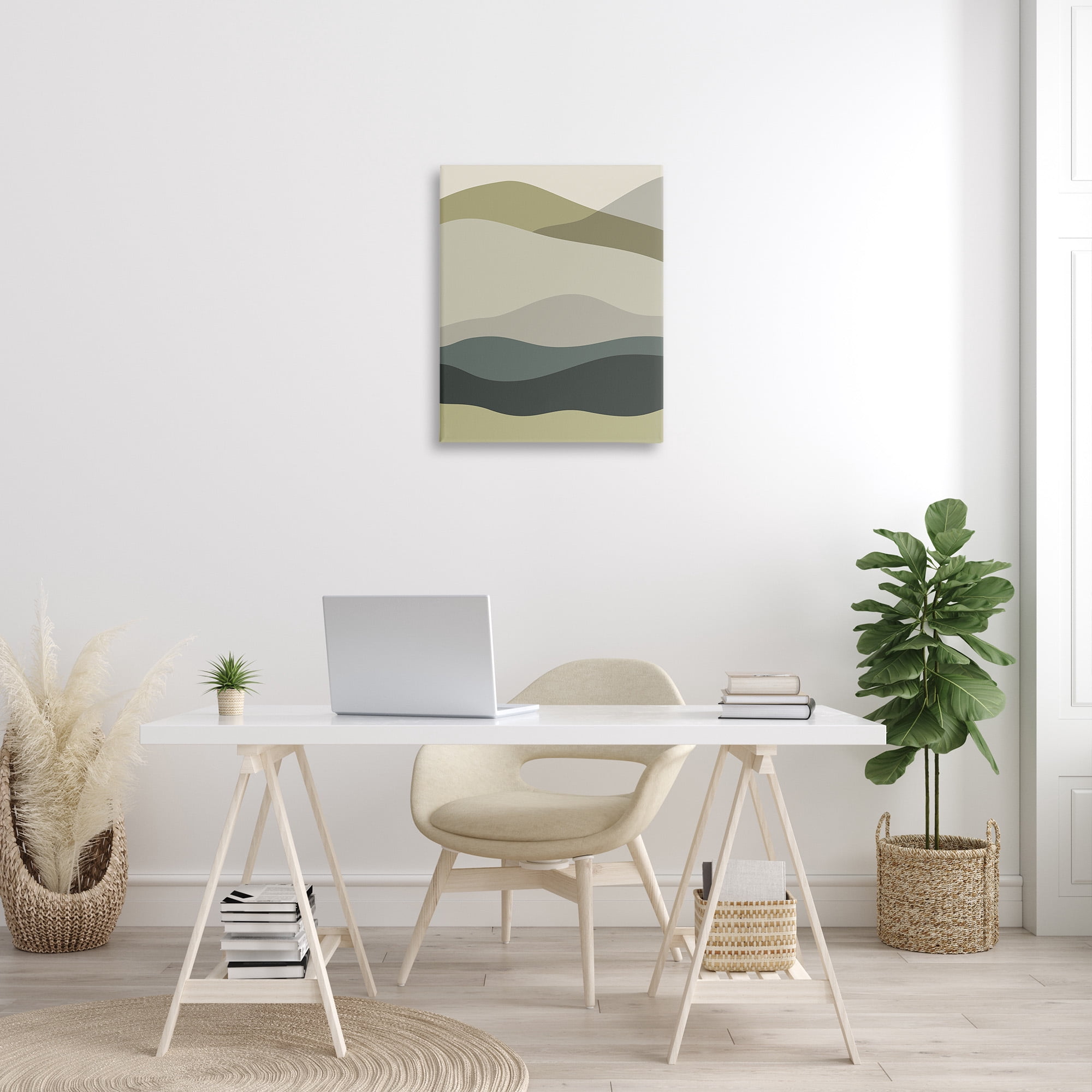 Stupell Industries Modern Countryside Hills Landscape Painting Gallery Wrapped Canvas Art Print Wall Art, 24 x 30