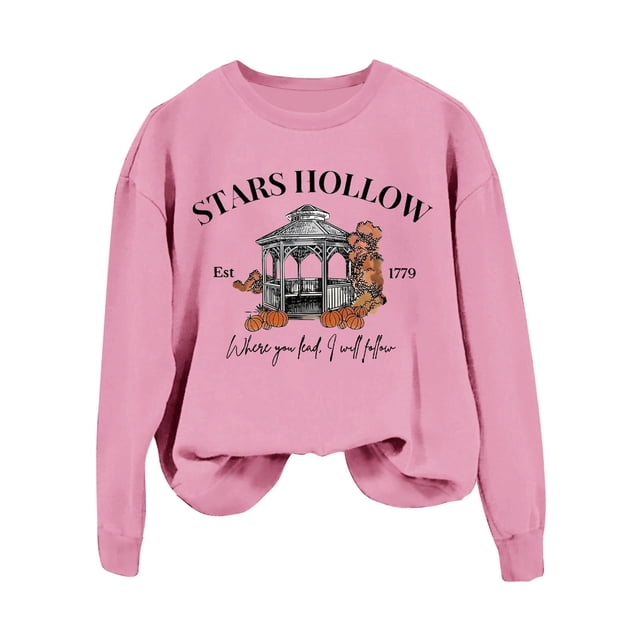 TINZ Chandail en Molleton Décontracté pour Femmes Imprimé Lettre Col Rond Manches Longues Sweat à Capuche Vêtements de Sport pour Femmes Temps Froid