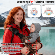 Baby Sling Carrier Adjustable Baby Sling -Toddler Sling Comfortable Baby Wrap Carriers Ergonomic-Designed, Travel Friendly Carrying 10-45 LbsLeopard