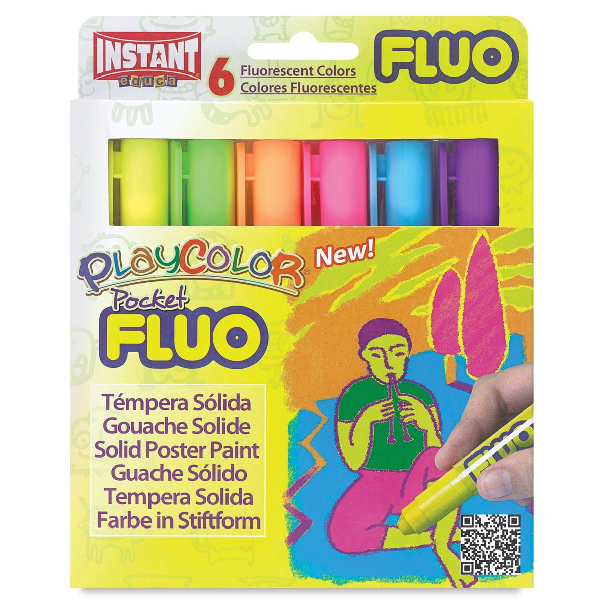 Playcolor - Florescent Colors, Set of 6, Pocket Sized ...