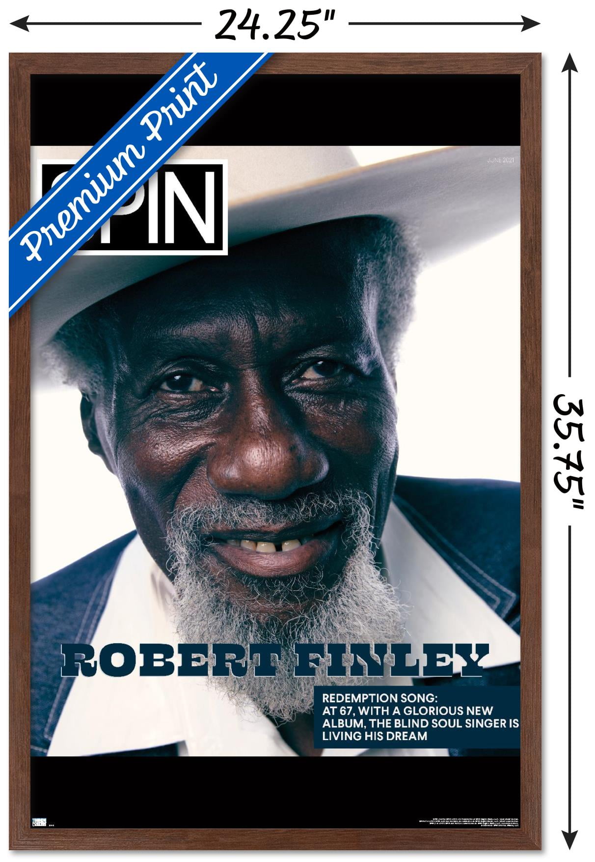 SPIN Magazine - Robert Finley 21 Wall Poster, 22.375" x 34" Framed