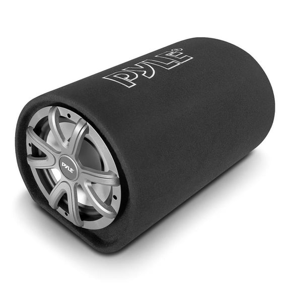Pyle10-Inch Carpeted Subwoofer Tube Speaker 500-Watt High Power Car Audio Sub Bass Enclosure System