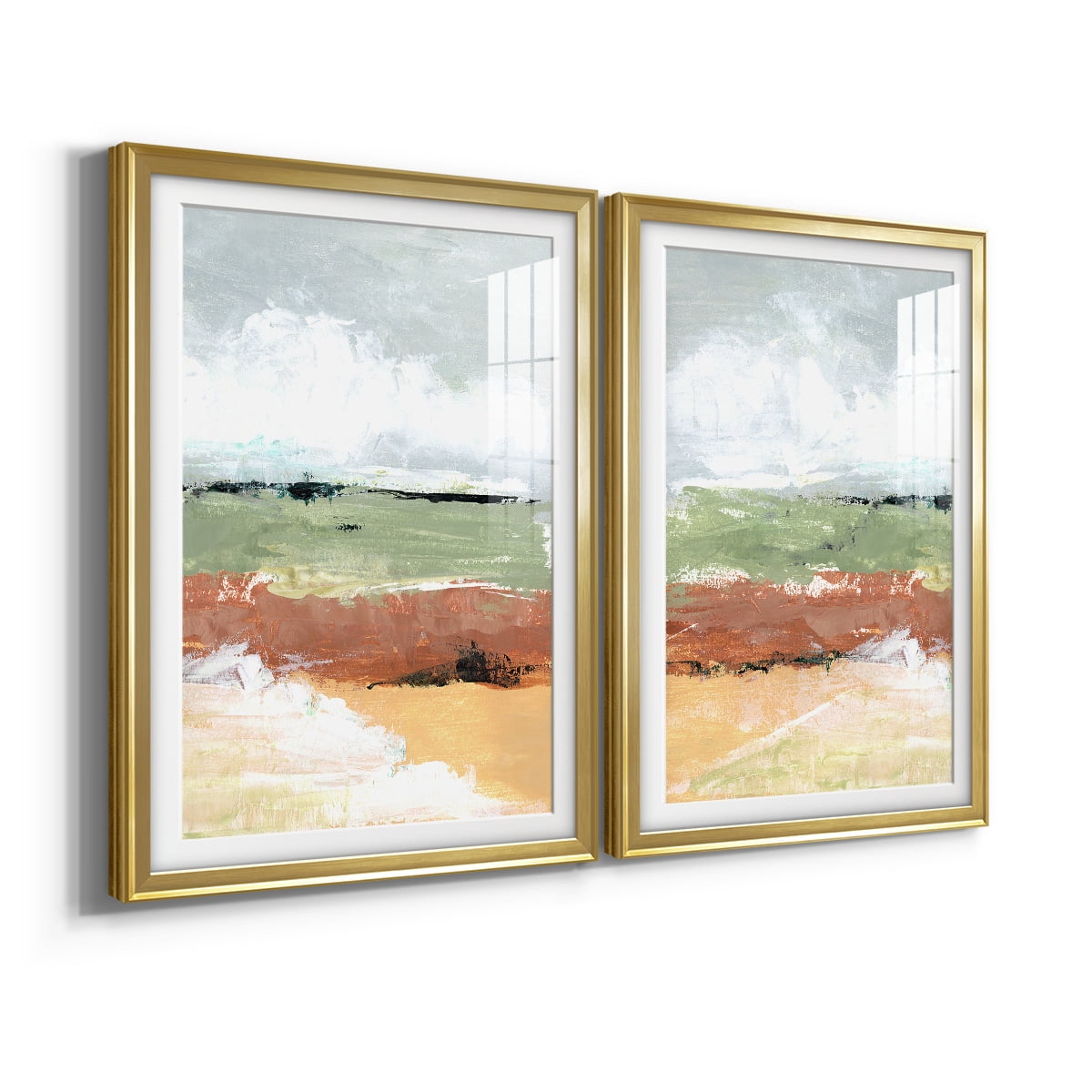 Wexford Home Quiet Prarie Grove I Premium Framed Print, 26.5" x 36.5" - Ready to Hang, Gold (Set of 2)