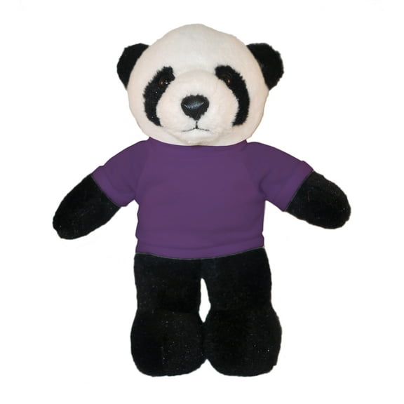 Plushland 8 Inch Floppy Panda with Tee Plush Stuffed Animal Personalized Gift - Custom Text on Shirt - Great Present for Mothers Day, Valentine Day, Graduation Day, Birthday