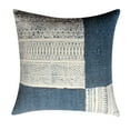 thumbnail image 3 of The Urban Port Dae 24 x 24 Square Handwoven Cotton Accent Throw Pillow, Classic Simple Kilim Pattern, Blue, Off White, 3 of 4