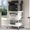 White, variant on Printer Stand with Storage Shelf,3 Tier Printer Cart with Wheels,Mobile Printer Table for Home Office,Stands for Printer Heat Press Scanner Fax,Industrial Style (White)