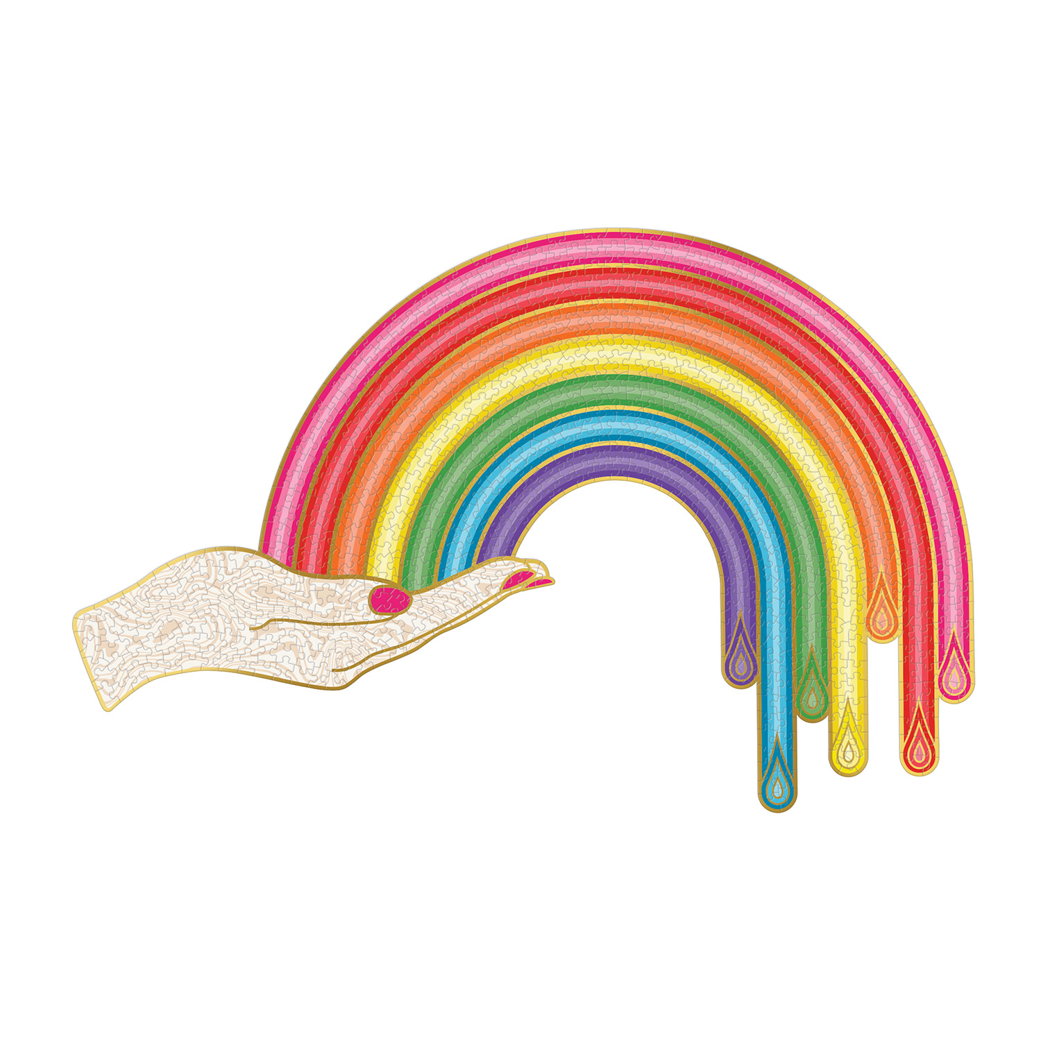 Jonathan Adler Rainbow Hand 750 Piece Shaped Puzzle (Other) - image 2 of 4