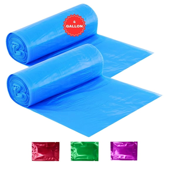 4-Gallon Scented Kitchen Trash Bags, Fresh Scent, 80 Count (2 Rolls of 40 Bags) Small Blue Sturdy Garbage Bin Can Liner for Home Bathroom Car Office Use with Bonus Snoep in Beperkte Oplage