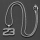 thumbnail image 5 of EeaseMX Collar con número personalizado para hombre y mujer, cadena para el cuello, collar con número 23, 5 of 7