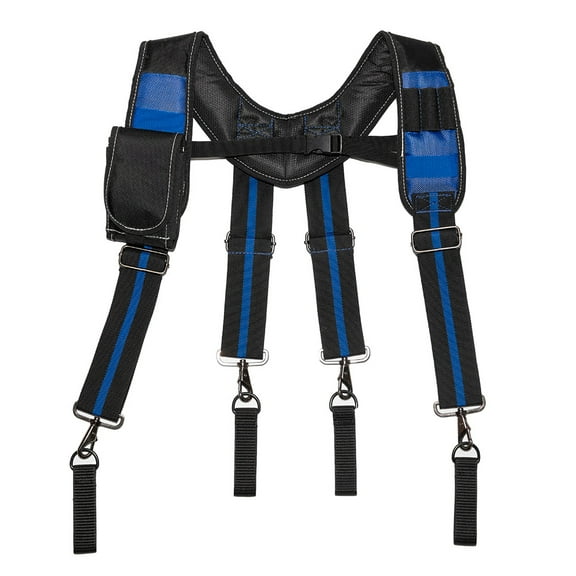 Tool Belt Suspenders for Work Belt Suspenders Heavy Duty Padded with Attachment Loops for Men
