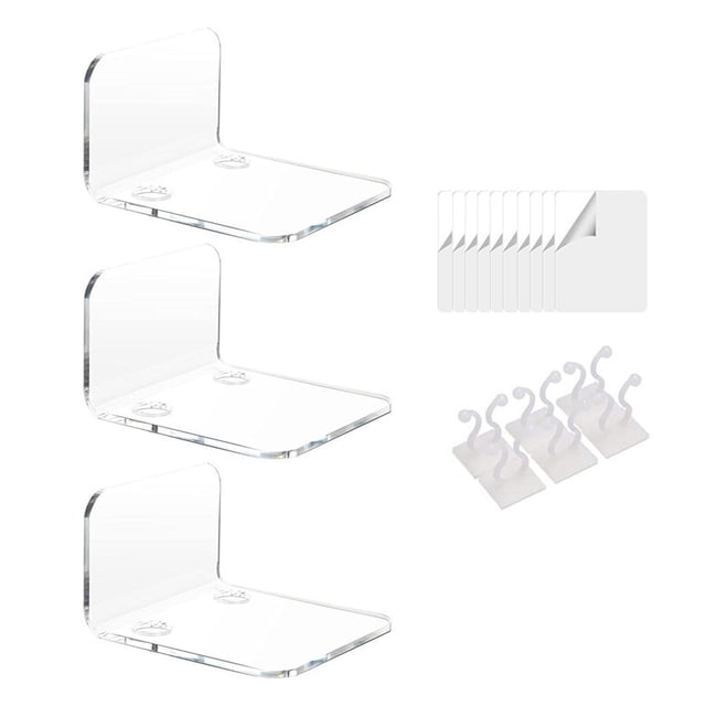 Acrylic Wall Shelves Display Ledges Wall Organizer Shelf Plant Wall Rack Monitor Transparent