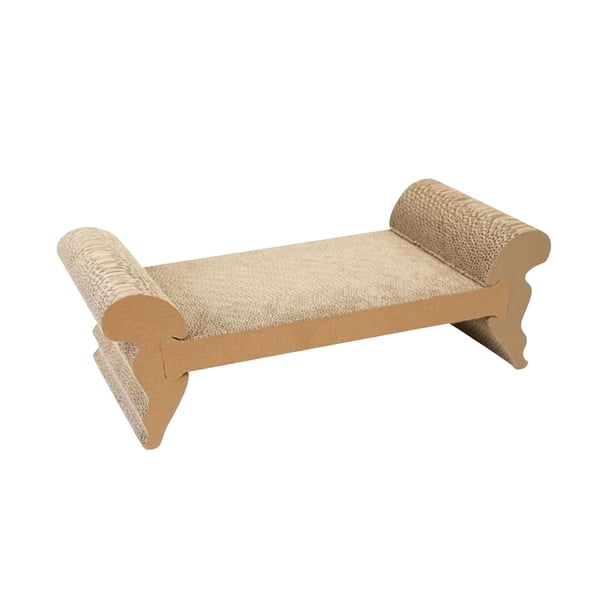Sofá rascador de papel , sofá con forma de gato, cama rascadora, rascador para dormir de gatito antiguo para gato marrón