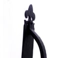 thumbnail image 6 of Decorative Large Door Handle 10.5 in. Use for Push Pull or Slide Doors in Wrought Iron Antique Colonial Forged Design in Black Fleur De Lis w/Screws Renovators Supply, 6 of 7