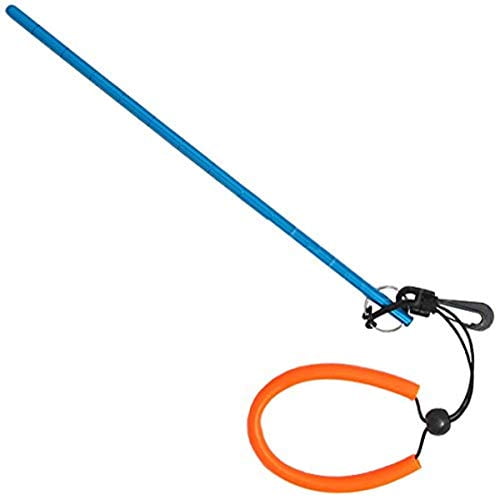 Scuba Choice Bâtonnet de Plongée sous-Marine 13 Pouces en Aluminium avec Mesure et Lanière, Bleu