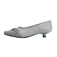 thumbnail image 3 of FLORAL Ayla Women's Wide Width Satin Upper Dress Pumps SILVER 10, 3 of 6