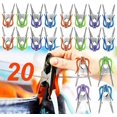 thumbnail image 1 of Clothespins with Hooks, Heavy Duty Colorful Outdoor Clothes Pins for Hanging and Clipping Laundry and Clothes, Multicolor Anti-Rust Spring Hanger Clips - 20PCS【Upgraded Super-Powerful Locking Model】, 1 of 5