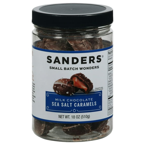Sanders Milk Chocolate Sea Salt Caramels 18 oz (Pack Of 6)