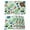 Green, variant on Botanical Fruit Placemats Set of 8 Retro Blueberry Raspberry Leaves Black Place Mats Indoor Wipeable Table Mats Washable Cloth Dining Table Placemats for Kitchen Holiday Party Home Decor 13x19 Inch