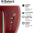 thumbnail image 5 of Keurig K-Select Coffee Maker, Single Serve K-Cup Pod Coffee Brewer, With Strength Control and Hot Water On Demand, Vintage Red, 5 of 9