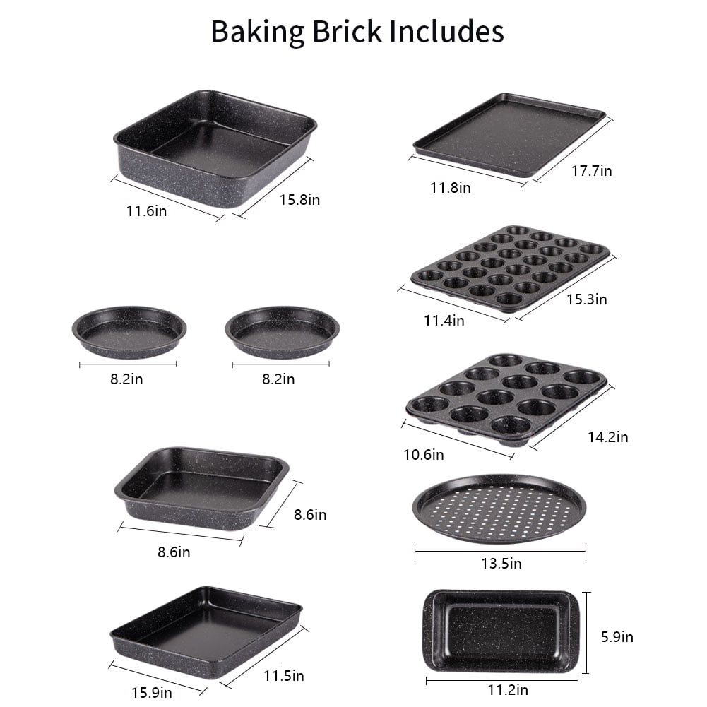 Perlli PERLLI Nonstick Bakeware Set 10 Piece Baking Pan Cookie