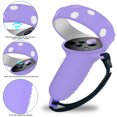 thumbnail image 4 of Accessories For Oculus Quest 2, Ingzy Oculus Quest 2 VR Silicone face Cover, VR Shell Cover, Quest 2 Touch Controller Grip Cover, Lens Protective Cover, Disposable Eye Cover, Set of 14pcs, Purple, 4 of 6