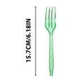 thumbnail image 2 of FmbmuoSt. Patrick's Day Theme Utensils Set - 6.3-inch Green Disposable Tableware, Holiday Party Set (Fork,24 Pieces), 2 of 2