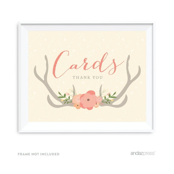 Cards Thank You Woodland Deer Wedding Party Signs
