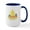 White/Navy Inside, variant on CafePress - Easter Peep On Nest Mugs - 15 oz Ceramic Large White Novelty Mug