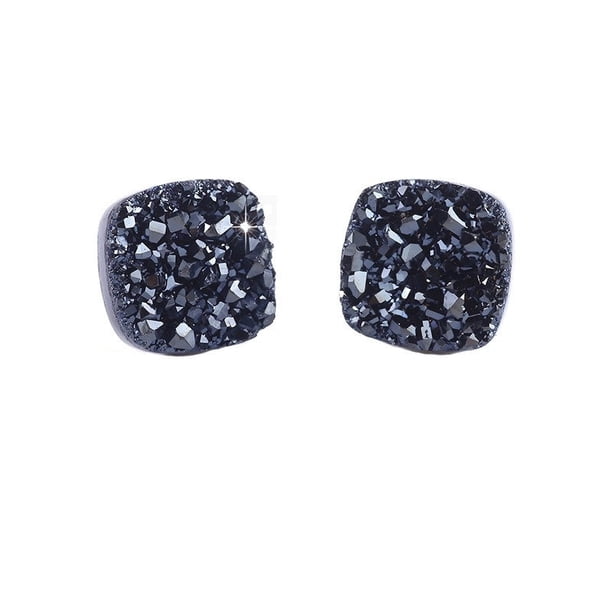 Pendientes de succión con imán de racimo de cristal sin agujero Pendientes de moda urbana para hombres y mujeres Pendientes de moda de cristal de piedra
