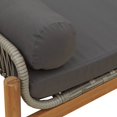 thumbnail image 5 of vidaXL Garden Bench with Cushion Grey Poly Rattan Acacia, 5 of 5