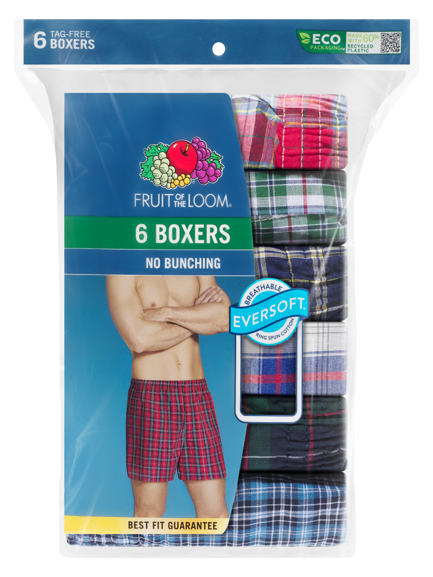Fruit of the Loom Men's Woven Boxers, 6 Pack - image 3 of 12