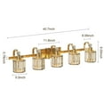 thumbnail image 6 of Ataucjin Modern Crystal Bathroom Vanity Lights Gold Bathroom Light Fixtures Crystal Vanity Shower Lights Over Mirror, Mirror Glass Crystal Bathroom Vanity Lighting Fixtures, 6 of 7