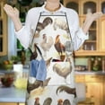 thumbnail image 6 of White Chicken Breed Pattern Apron-Garden Aprons for Women with Pockets-Cotton Linen Waterproof Kitchen Cooking Gardening Aprons Adjustable for Kitchen,Cooking,BBQ and Salon 33x27 Inch, 6 of 7
