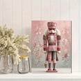 thumbnail image 2 of Pink Nutcracker Christmas Canvas Wall Art, Preppy Girly Print, Holiday Room Wall Decor, 2 of 8