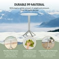 thumbnail image 2 of WestinTrends Playa 23.5" Outdoor Polypropylene Resin Round Patio Bistro Dining Table for 2, Gray, 2 of 6