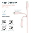 thumbnail image 2 of Lax Gadgets Apple MFi Lightning Cable Certified–10 Feet Light Pink Nylon USB Cable iPhone,Compatible with iPhone 14/13/12/11/Pro/X/Max,fast charging lightning cable lightning cable 10 ft, 2 of 5