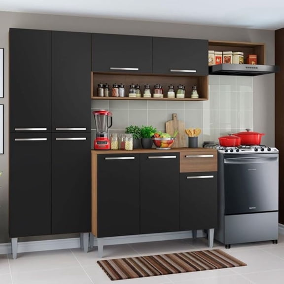 Cocina Integral Gabinetes De Madera Organizador Hogar Practiksa