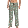 thumbnail image 2 of Picia Retro Hippie Groovy Mushroom Mens Soft Woven Cotton Elastic Waistband Sleep Pajama Pant Lounge Sleep Pant With Pockets And Drawstring-Medium, 2 of 9