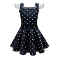thumbnail image 1 of HAWEE Costume de Filles Addams Robe Noire à Manches Volantes Robe Décontractée Fête d'Halloween Mercredi Addamss Cosplay avec Perruque, Sac, 1 of 6