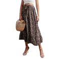 thumbnail image 2 of Txlixc, vestido Floral de verano para mujer, cintura alta, bohemio, fluido, falda oscilante, informal, línea A, cintura elástica, lazo, volante, longitud media, vestido de playa Txlixc  Casual, 2 of 7