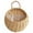 B, variant on XINGAG Woven Hanging Basket, Rattan Wall Planter, Handmade Natural Wicker Flower Pot, Rustic Container for Indoor Outdoor Garden Home Wall Storage Decoration