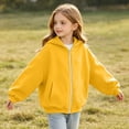 thumbnail image 6 of Jalioing Girls Zipper Up Hoodies Solid Long Sleeve Fall Winter Jacket Casual Fashion Hooded Sweatshirt Outerwear, 6 of 9