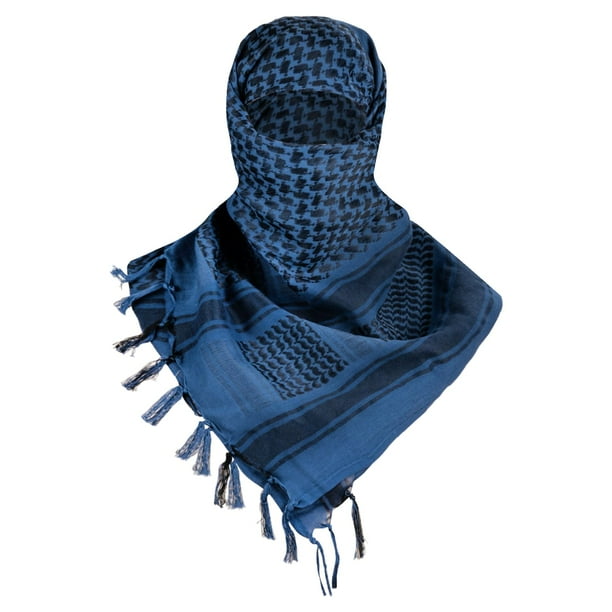 Bufanda FREE SOLDIER Shemagh, algodón táctico, 110 x 110 cm, azul