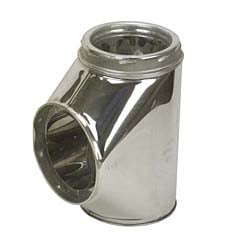 Selkirk 6T IT Insulated Tee With Plug Stainless