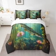 thumbnail image 2 of YST Fish Comforter Set 7 Pieces, Ocean Sea Animal Bedding Set, Cozy for All Season, King (7 Count), 2 of 4